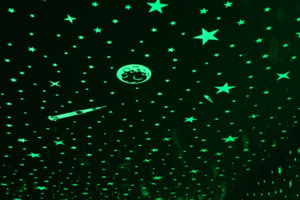 Флуоресцентные наклейки на стены