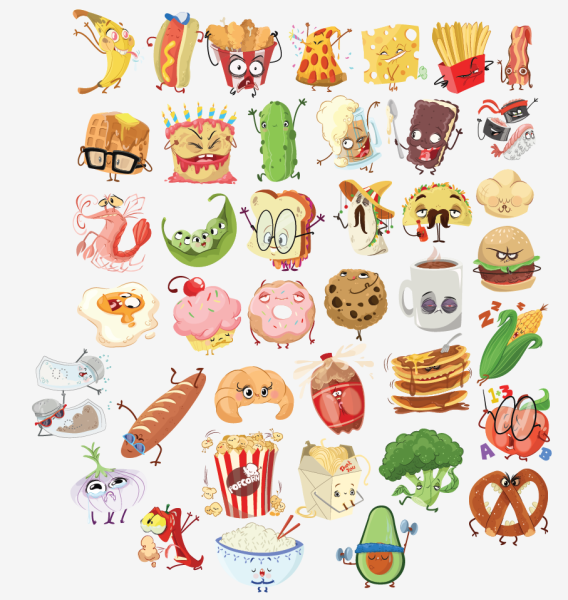 Наклейки еда