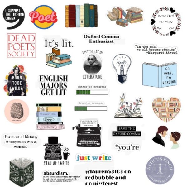 Читай стикер на английском