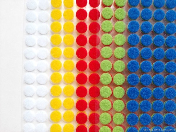 Велькро липучка круглая