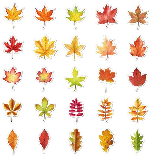 Наклейка осенние листья