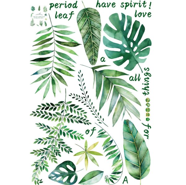 Наклейки растения листья