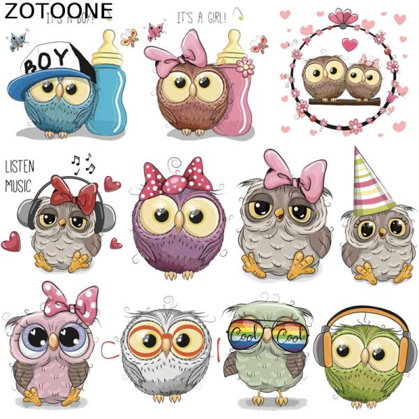 Наклейки Совушки милые