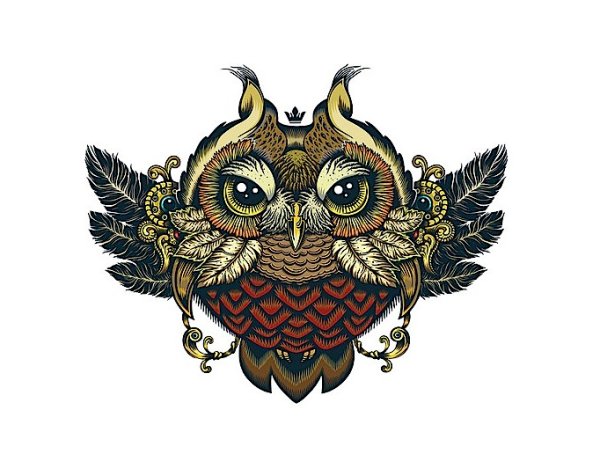 Большая наклейка "Сова"