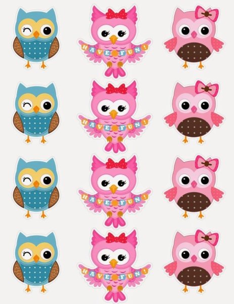 Наклейки "Совушки"