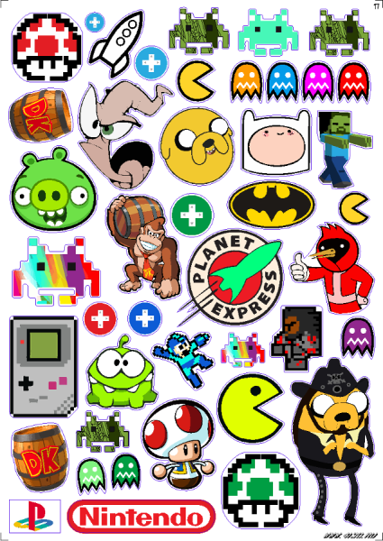 Стикеры 8 бит Браво старс