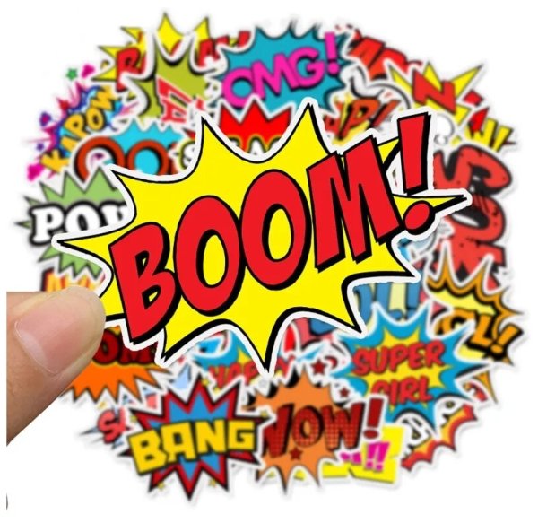 Наклейка бум. Счастливый день 16х9см