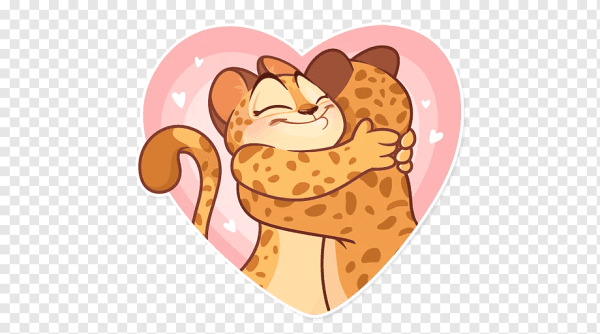 Стикер обнимашка телеграмм