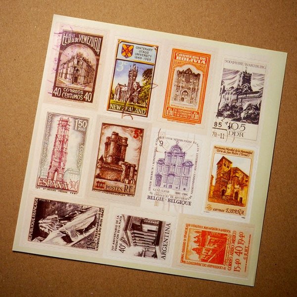 Наклейки в виде марок