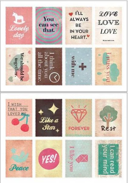 Марки наклейки декоративные