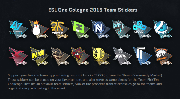 ESL one Cologne 2015 наклейки