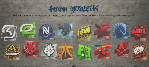 Наклейки из КС команды