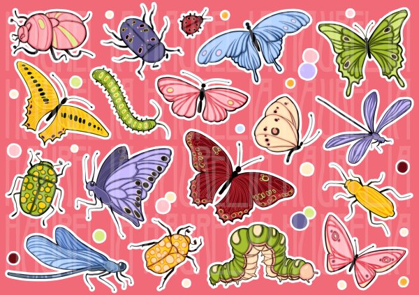 Насекомые (с наклейками)