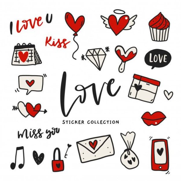 Наклейки любовь