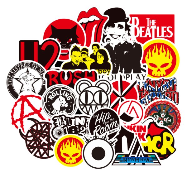 Наклейки в стиле рок