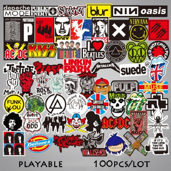 Наклейки в стиле рок