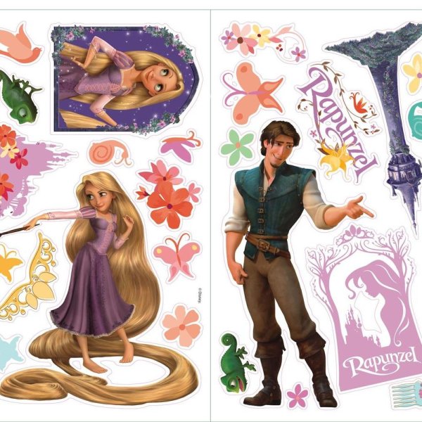 Большая наклейка Рапунцель на чемодан