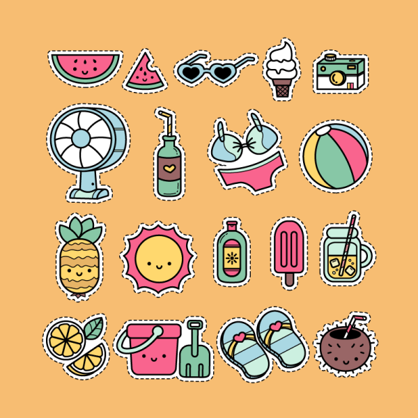 Летние Стикеры