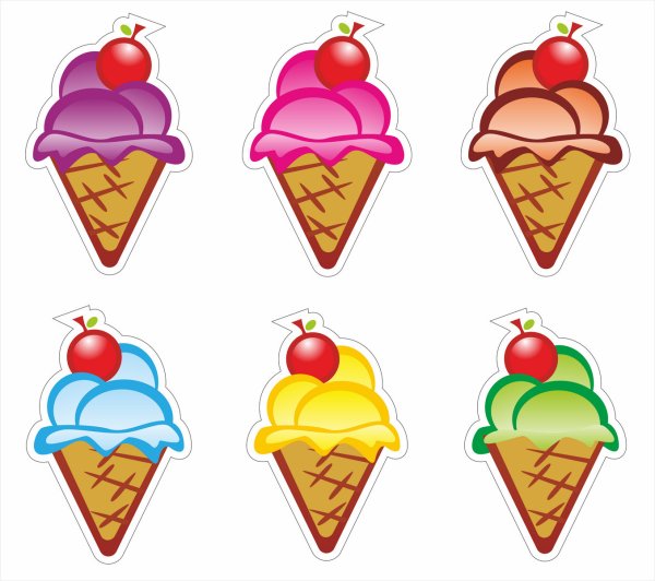 Красивая наклейка мороженое