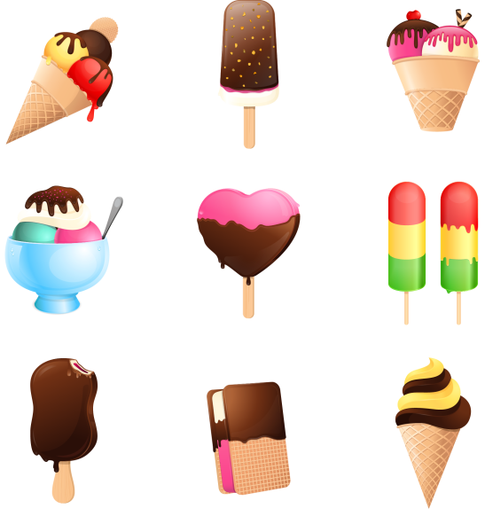 Наклейки с мороженым