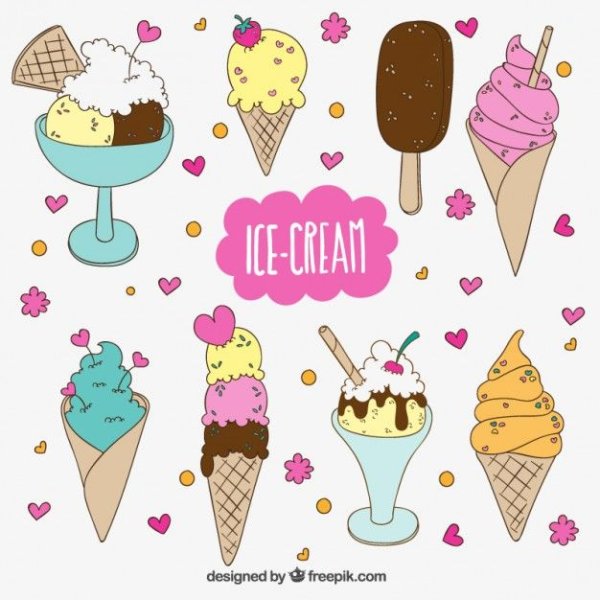 Стикеры мороженое