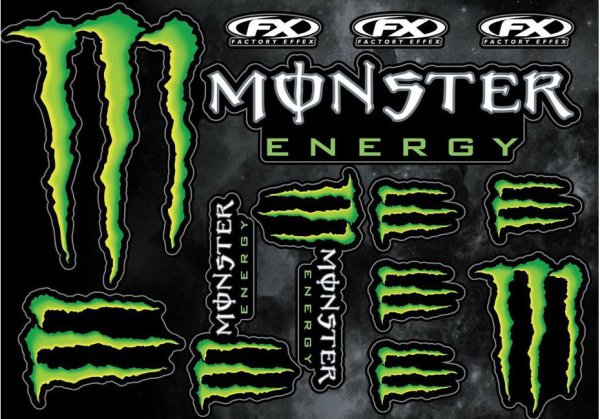 Monster Energy набор наклеек