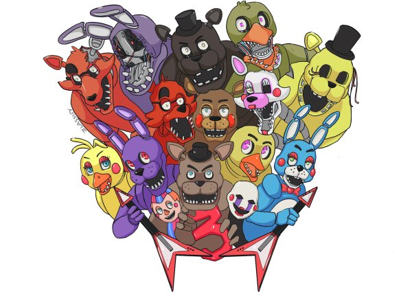 АНИМАТРОНИКИ ФНАФ значки