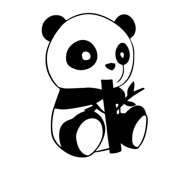 Трафарет Панда для рисования