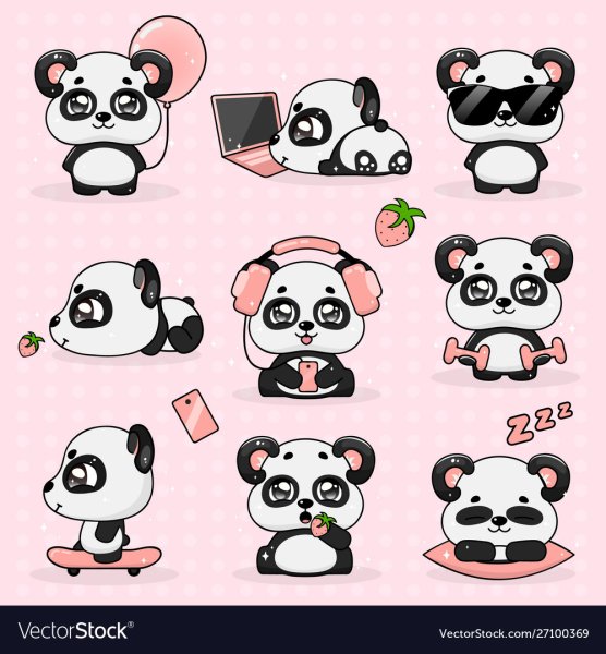 Милые Стикеры Панда