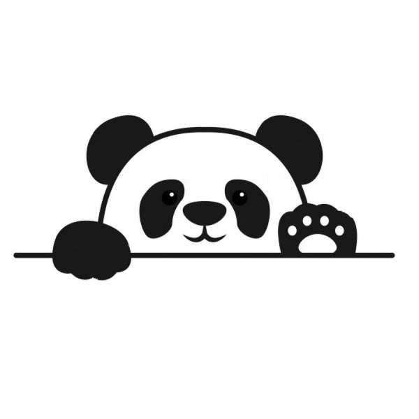 Панда силуэт