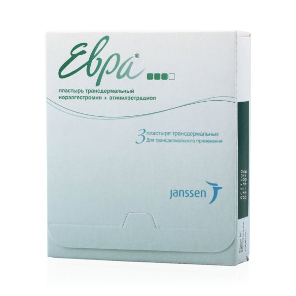 Евра ТТС 203мкг+33,9мкг/24ч №3 (пластырь-контрацептив)