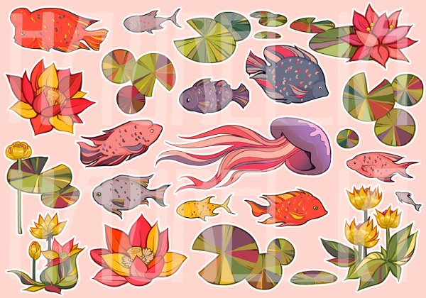 Наклейка (стикер) рыба