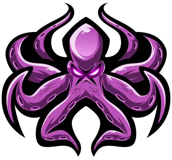 Маскот лого осьминог