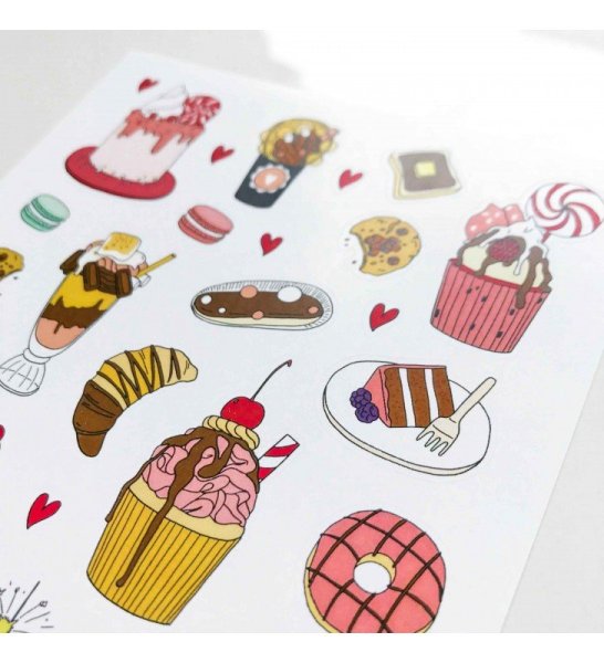 Наклейки пироженки