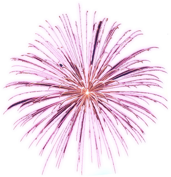 Салют на прозрачном фоне