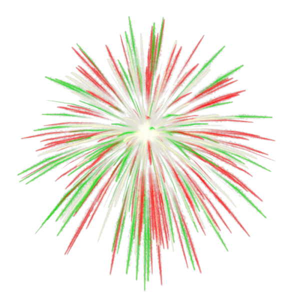 Салют на белом фоне