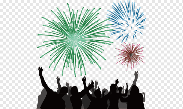 Люди салюты на прозрачном фоне