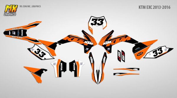 KTM EXC 2014 наклейки