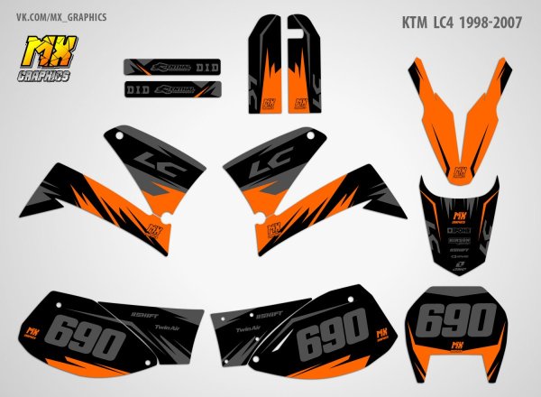 Наклейки для мотоцикла эндуро КТМ