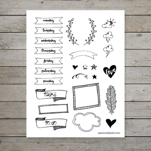 Стикеры для ежедневника