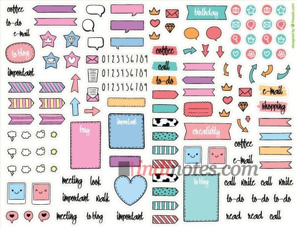 Стикеры для ежедневника