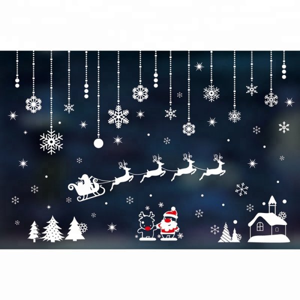 Наклейки на окна новогодние