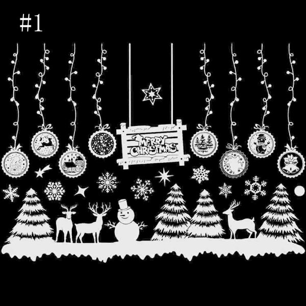 Наклейки на окна новогодние