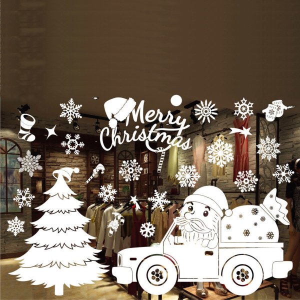 Наклейки на окна новый год