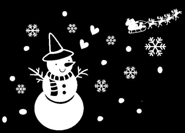 Наклейки на окна новогодние