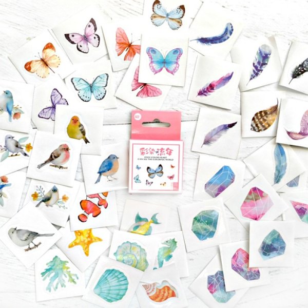 Наклейки в коробочках