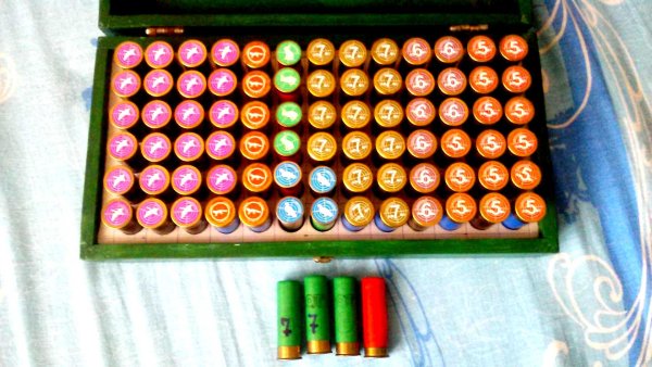 Наклейки на патроны с номером дроби