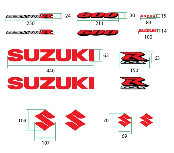 Наклейки Suzuki k3