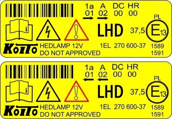 Наклейки для фар под ксенон Mazda 6