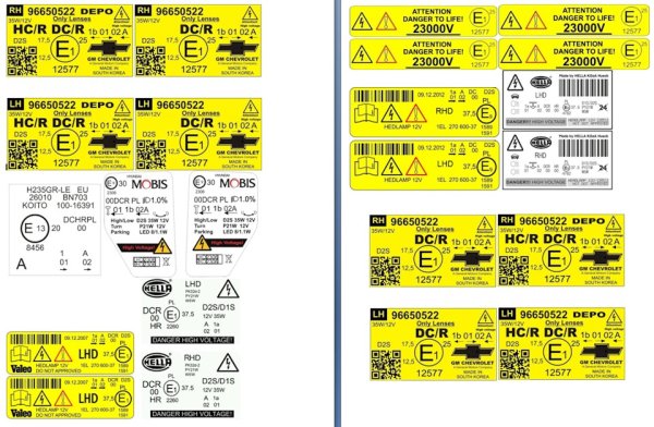 Наклейка на фару под ксенон Форд фокус 2